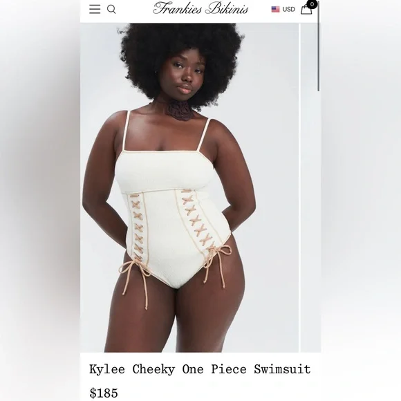 Frankie’s Bikinis Kylee Crinkle One Piece - Picture 1 of 5